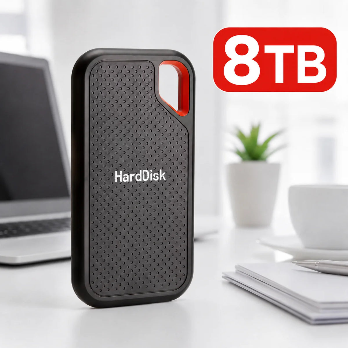 16TB Portable SSD External Hard Drive USB 3.1 Type-C High-Speed Data Storage for Laptop/Mac