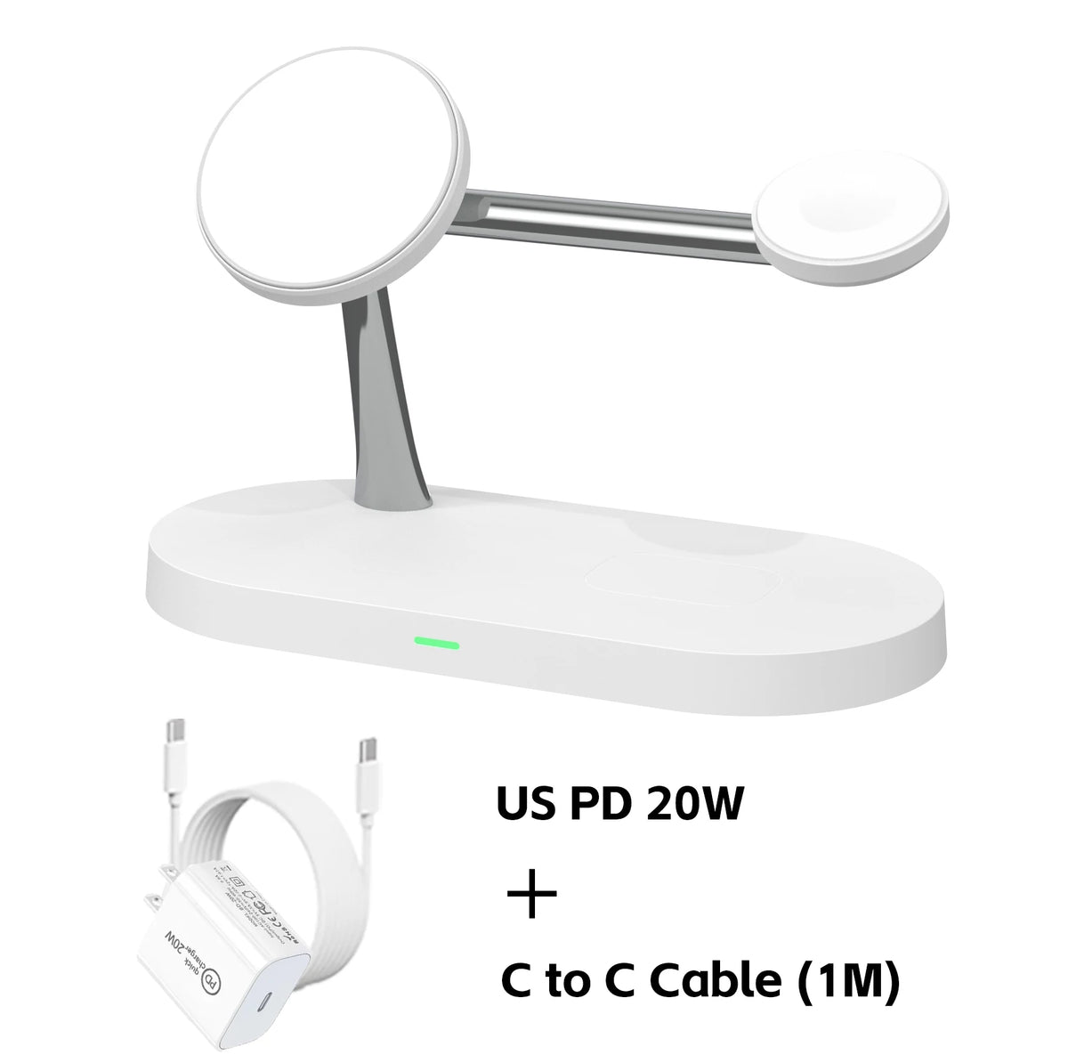 3 in 1 Wireless Charger Stand Magnetic For iPhone 12-17 Fast Charging Station for Apple Watch 11 10 9 8 7 6 5 Airpods 2 3 Pro