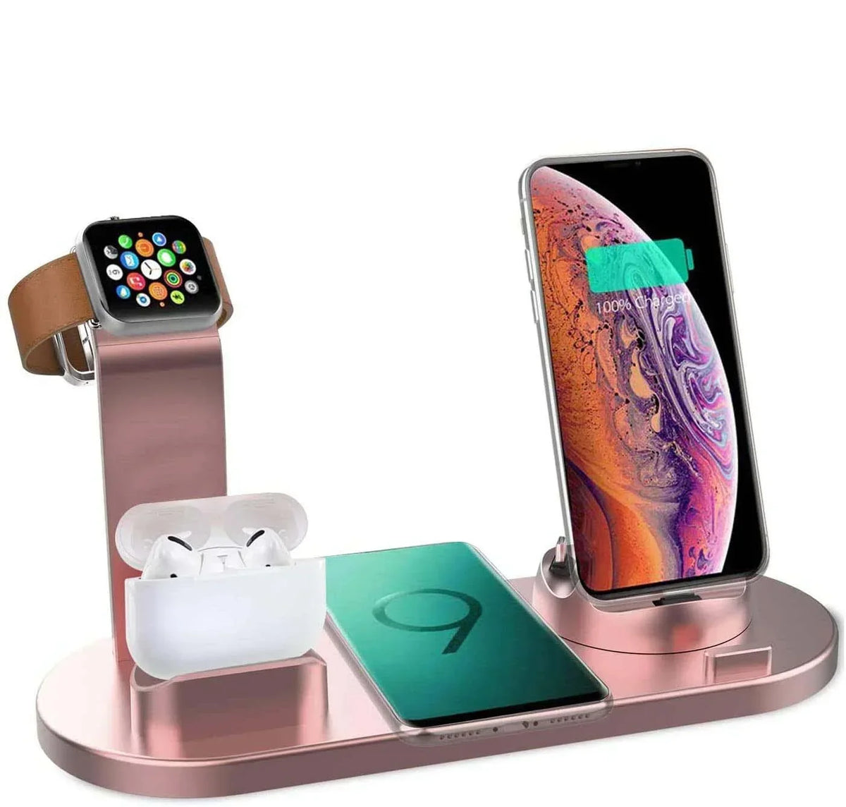 7 In 1 Wireless Charger Stand For iPhone 1-12 Apple Watch 9/8/7/6 Airpods Pro2/1 Phone Chargers Fast Charging Dock Station