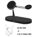 3 in 1 Wireless Charger Stand Magnetic For iPhone 12-17 Fast Charging Station for Apple Watch 11 10 9 8 7 6 5 Airpods 2 3 Pro