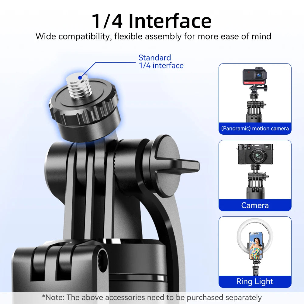 67in F16 Extendable Bluetooth Selfie Stick Tripod  Wireless Phone Holder with 1/4 Screw Compatible with Smartphone Camera
