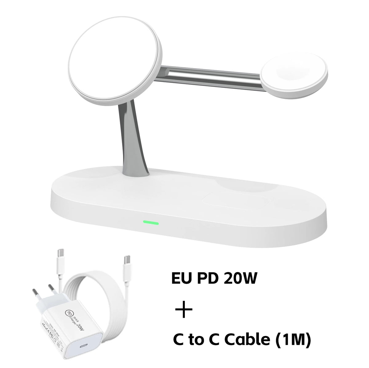 3 in 1 Wireless Charger Stand Magnetic For iPhone 12-17 Fast Charging Station for Apple Watch 11 10 9 8 7 6 5 Airpods 2 3 Pro