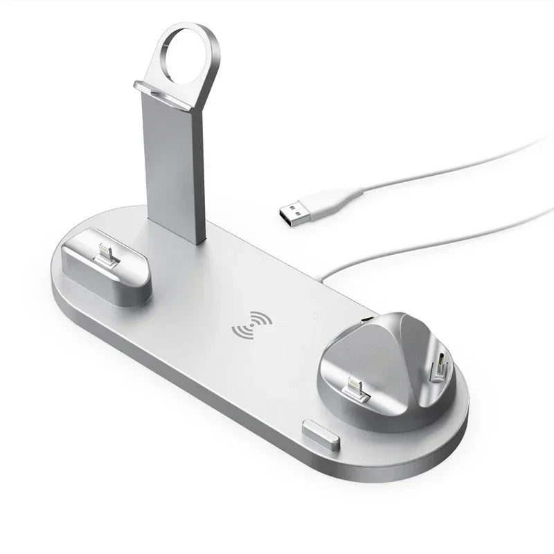 7 In 1 Wireless Charger Stand For iPhone 1-12 Apple Watch 9/8/7/6 Airpods Pro2/1 Phone Chargers Fast Charging Dock Station