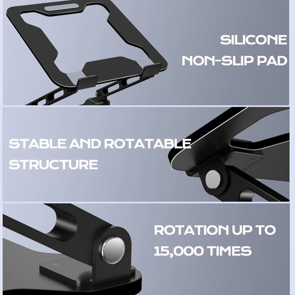 DT-02B Phone Tablet Stand Adjustable Aluminum Alloy laptop Tablet up to 17 "Laptop Portable Folding stand Cooling stand support
