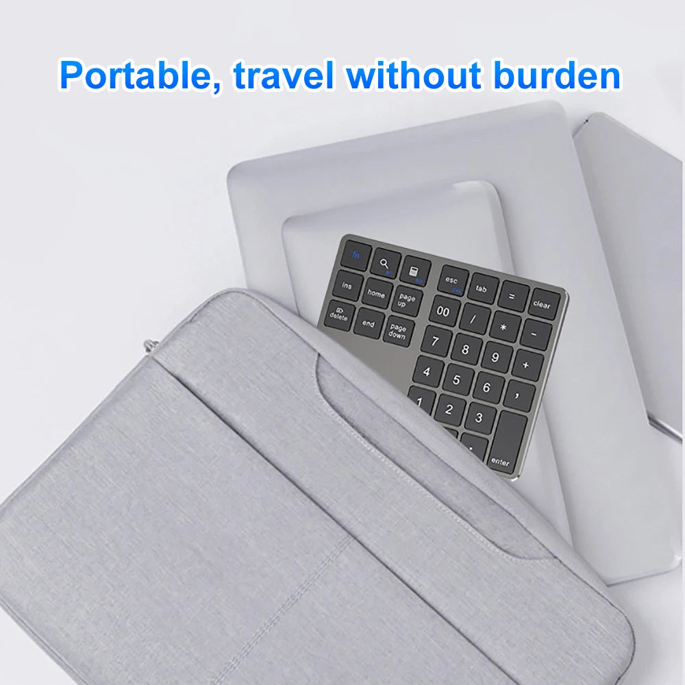 Dual Mode Numeric Keypad 2.4G Wireless Keyboard Dual Bluetooth Keyboard Digital Keyboard 300mAh Battery Rechargeable Numpad